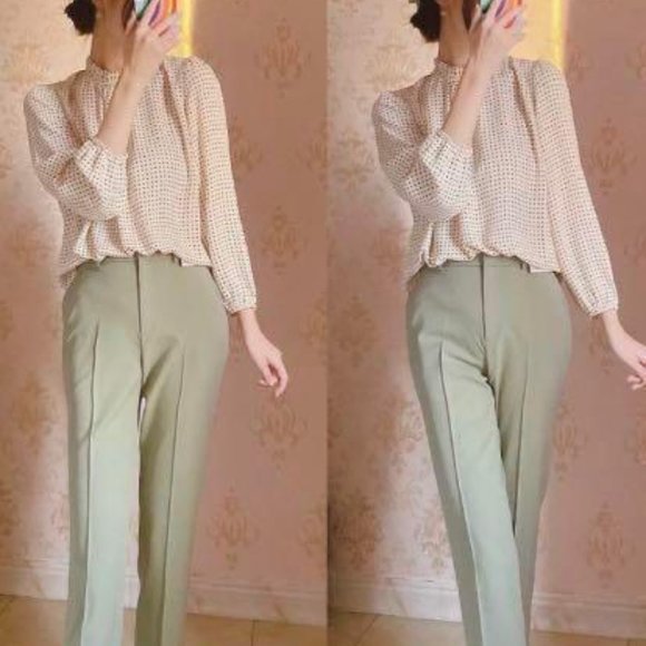 🔴 Uniqlo SMART ANKLE PANTS (2way Stretch) Mint Green Size XXS - Picture 6 of 11